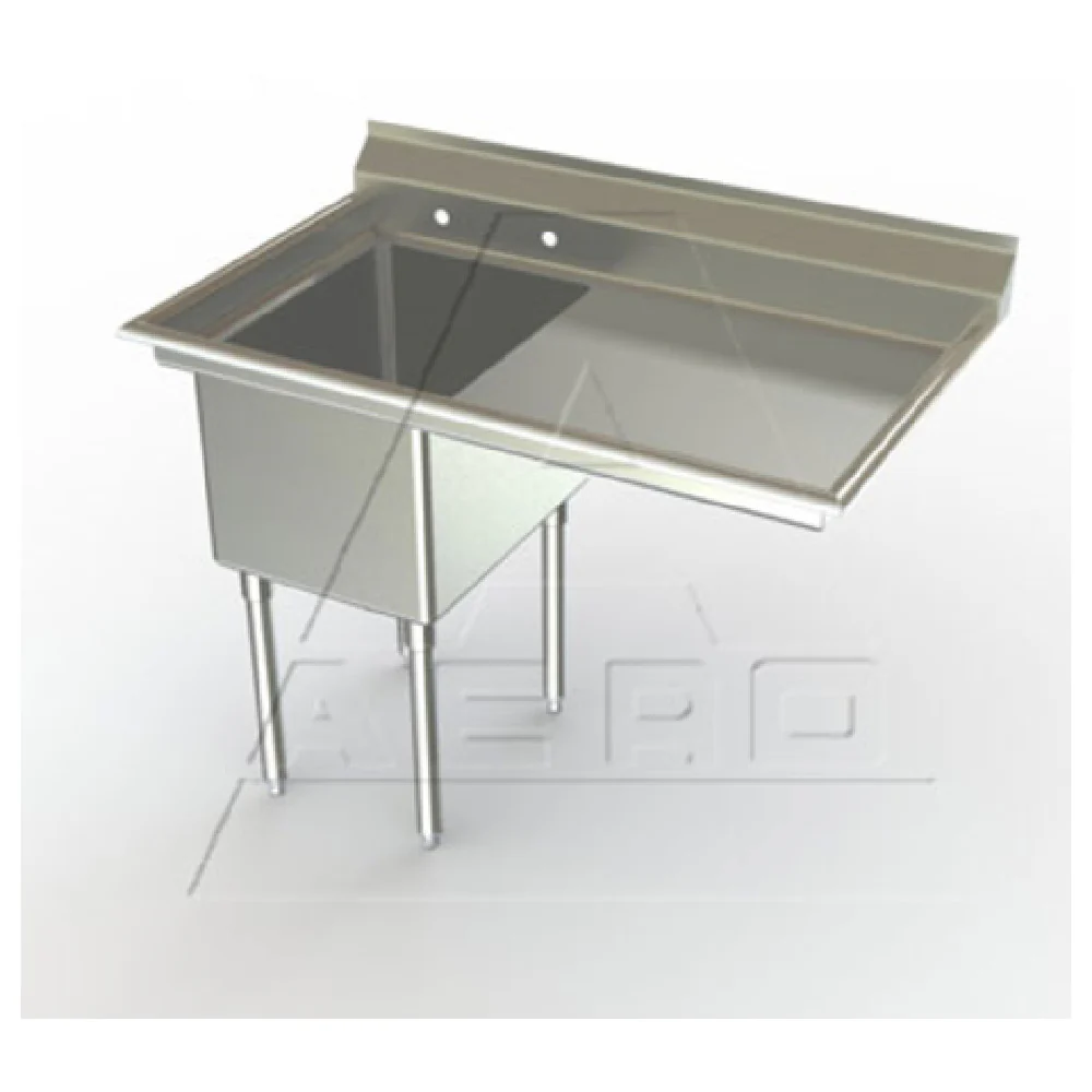 AERO Manufacturing XF1-2116-18R 21 Inch Stainless Steel Sink with 18 Inch Drainboard
