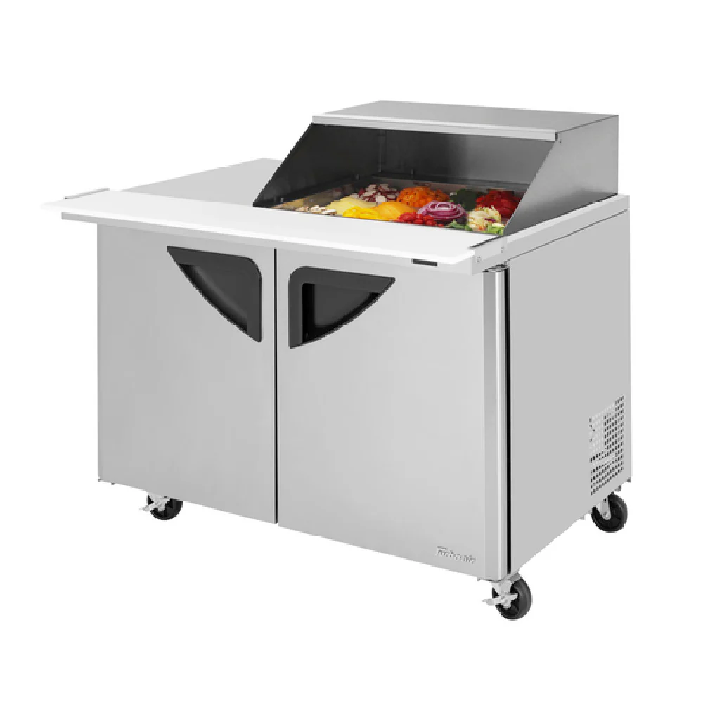 Turbo Air TST-48SD-12M-N-SL(-LW) 48 Inch Super Deluxe Sandwich Salad Unit with Slide Back Lid Turbo Air TST-48SD-12M-N-SL(-LW) 48 Inch Super Deluxe Sandwich Salad Unit with Slide Back Lid