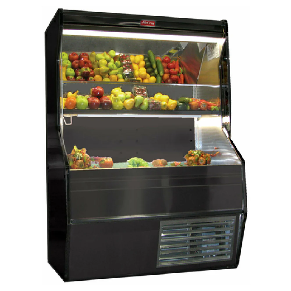 Howard-McCray SC-P32E-6S-B-LED 74 Inch Produce Open Merchandiser self-contained refrigeration and LED lighting
