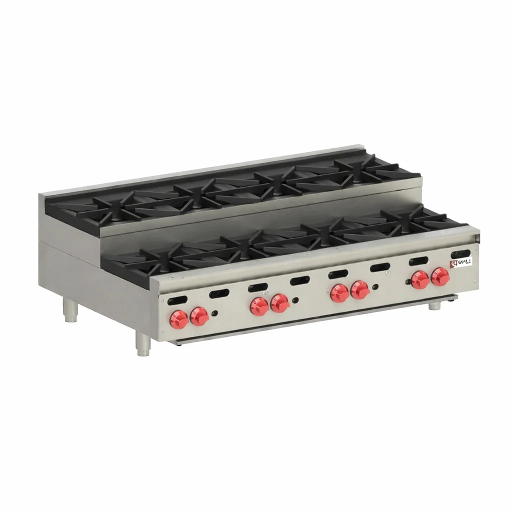 Wolf AHP848_NAT 48 Inch Gas Hotplate with 8 Burners 240000 BTU Wolf AHP848_NAT 48 Inch Gas Hotplate with 8 Burners 240000 BTU