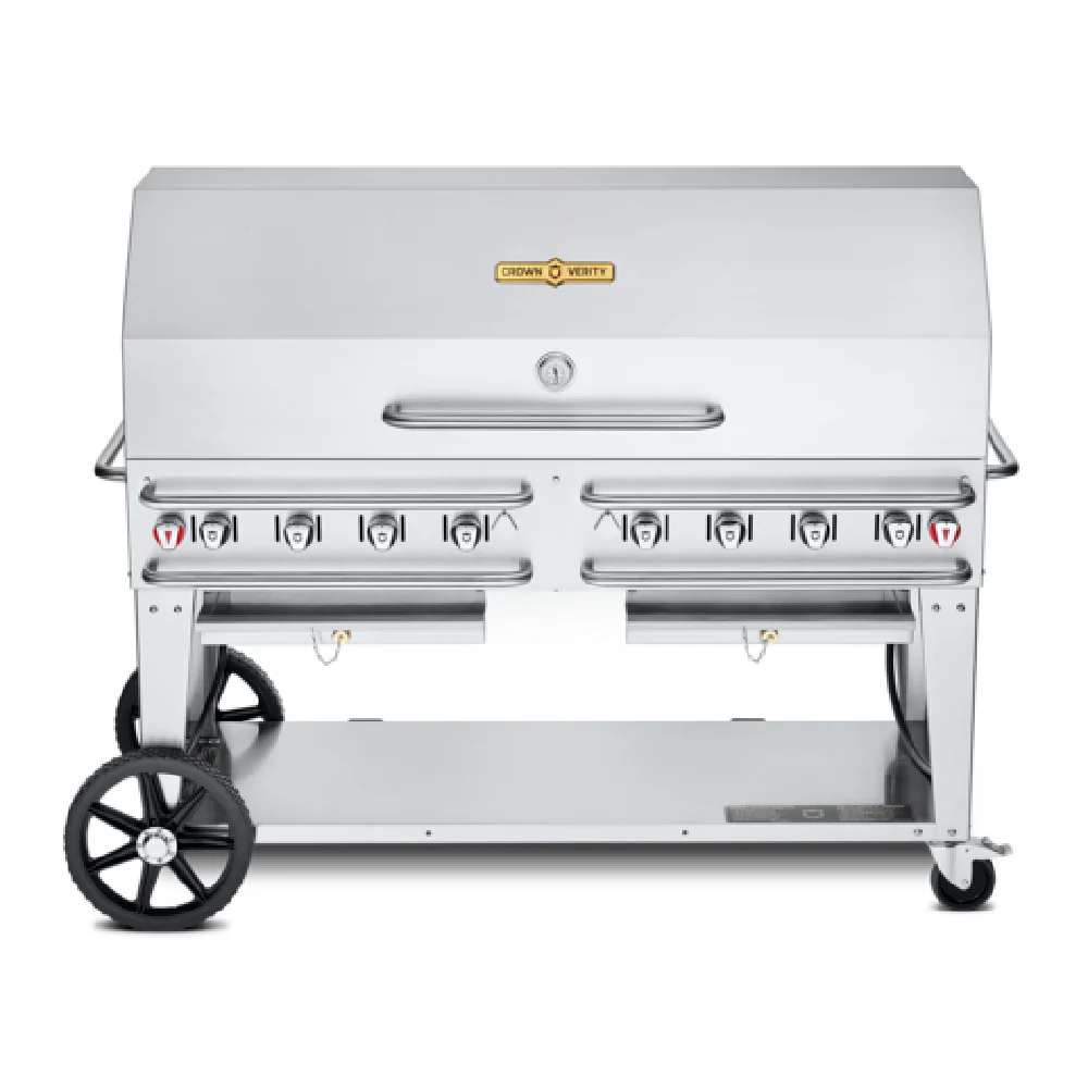 Crown Verity CV-RCB-60-1RDP-SI50/100 69 Inch Pro Series Grill Gas 8 Burners with Dome