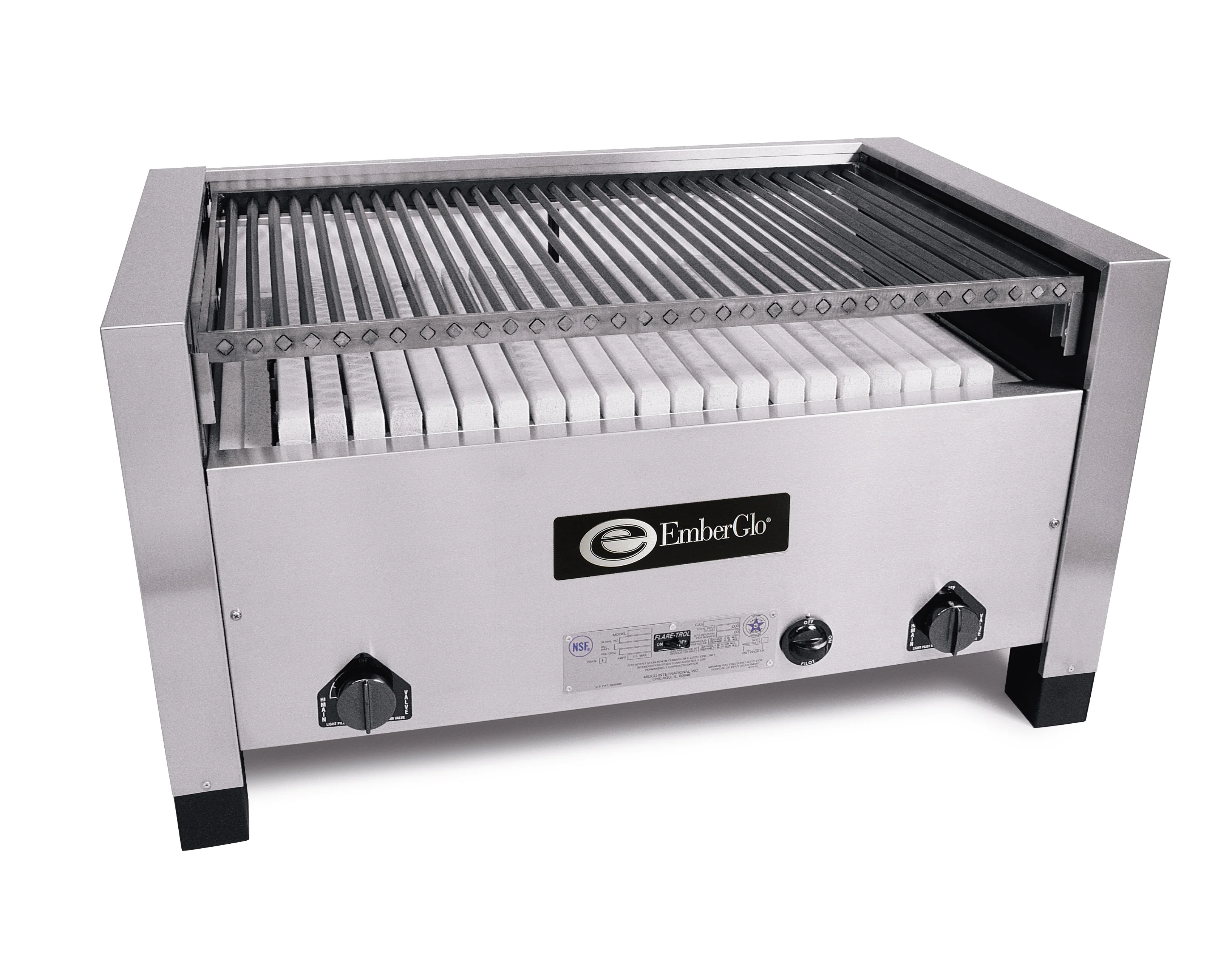 EmberGlo 31C-NAT-5020102 35-7/8 Inch Charbroiler Gas Countertop Ceramic 68000 BTU