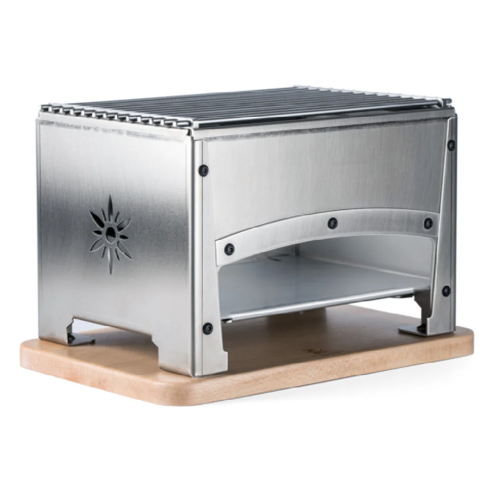Louis Tellier BRASI-F 13 Inch Coal Charbroiler Stainless Steel Table BBQ Louis Tellier BRASI-F 13 Inch Coal Charbroiler Stainless Steel Table BBQ