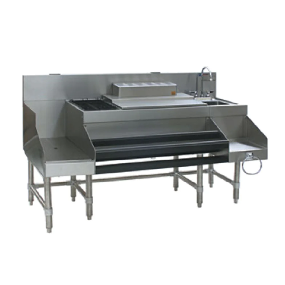 Eagle CCS-66-2 66 Inch Underbar Ice Bin with Blender Station and Sink