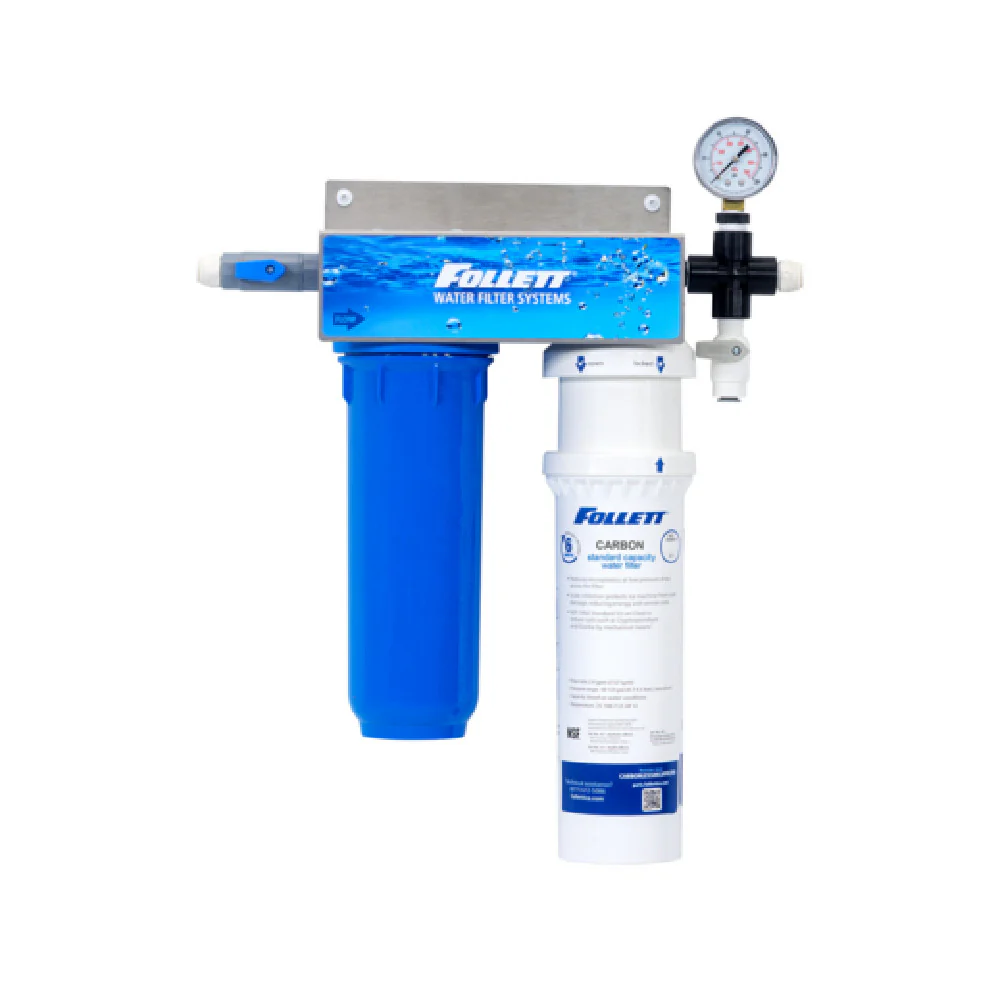 Follett CARBONSTDCAPSYSTEM 14 Inch Water Filter System for Maestro Plus Ice Machines and Symphony Plus Dispensers with Carbon