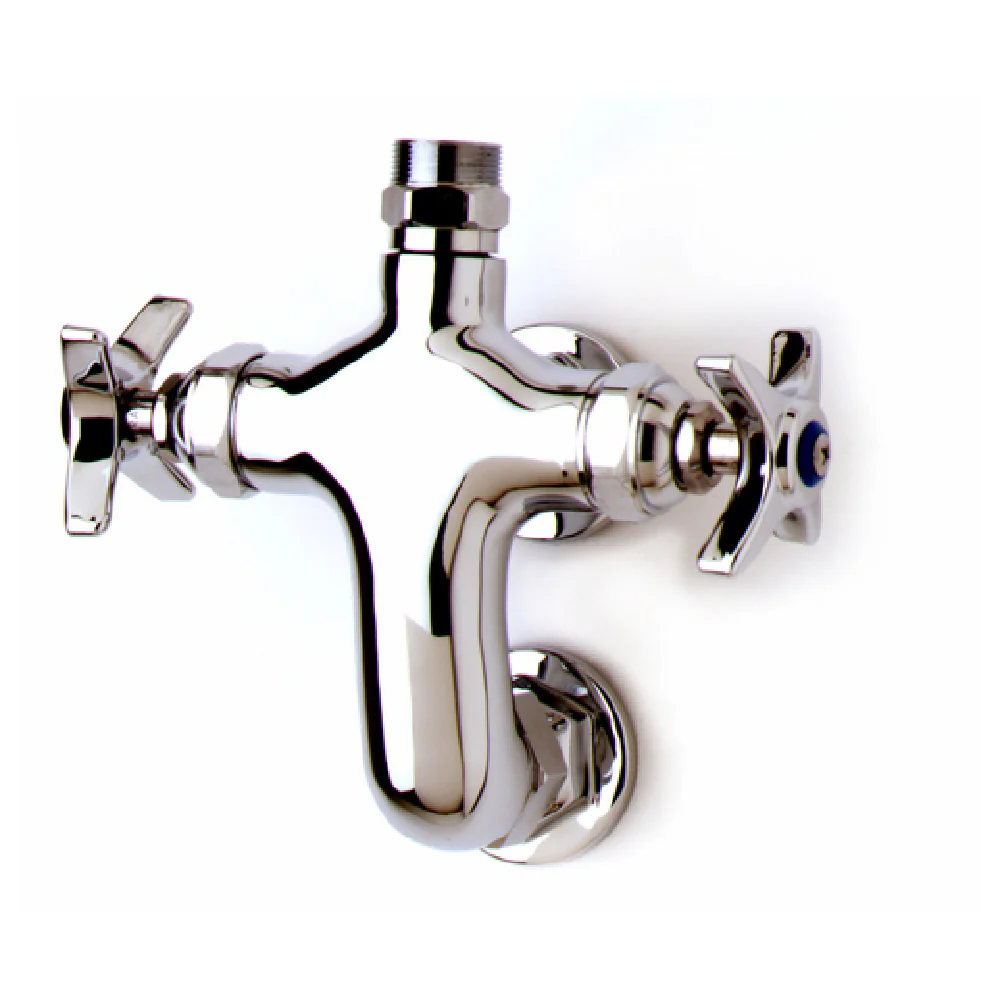 T&S Brass B-0316-LN Pantry Faucet 1/2 Inch Flanged Inlet Splash-mounted with Four-arm Handles