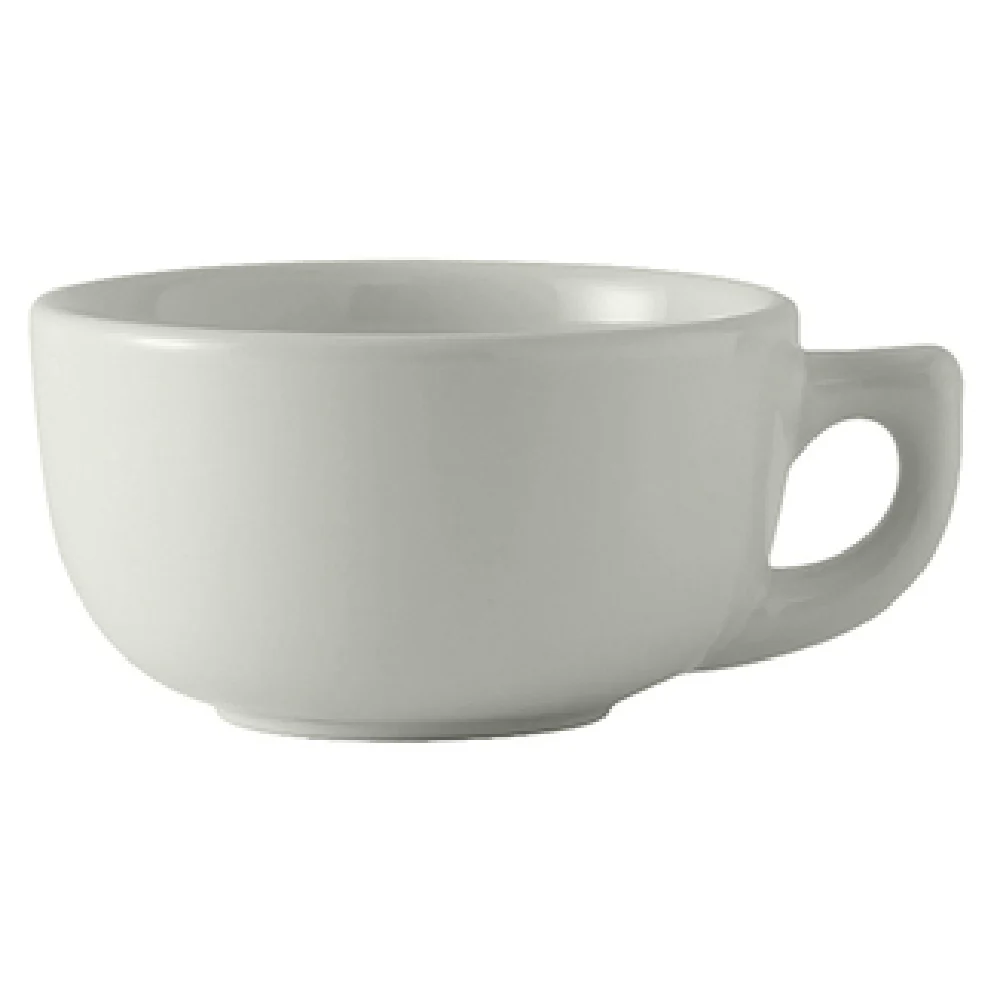 Tuxton BWF-1402 14 Oz Cappuccino Cup Ceramic Dishwasher Safe Lead Free White