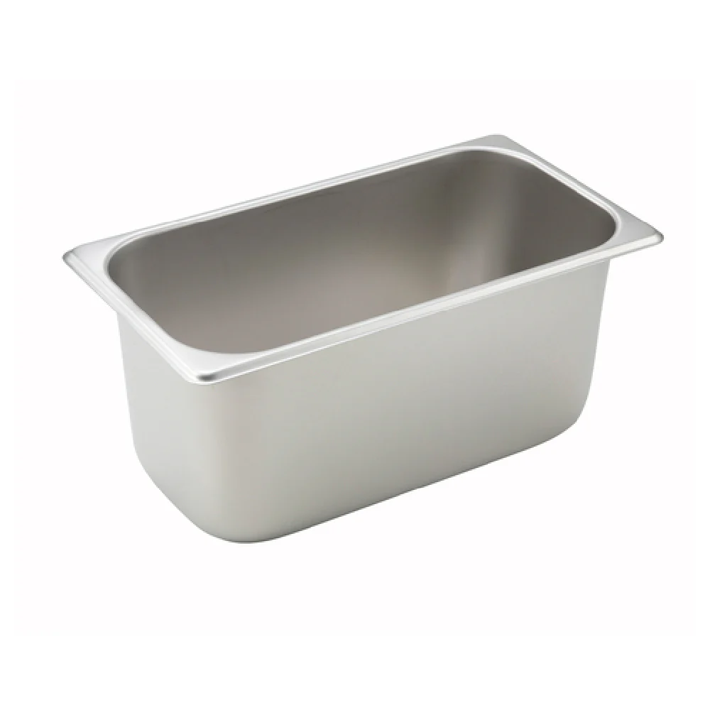 Winco SPT6 12-3/4 Inch Steam Table Pan Standard Weight 25 Gauge Stainless Steel with Straight Sides Winco SPT6 12-3/4 Inch Steam Table Pan Standard Weight 25 Gauge Stainless Steel with Straight Sides