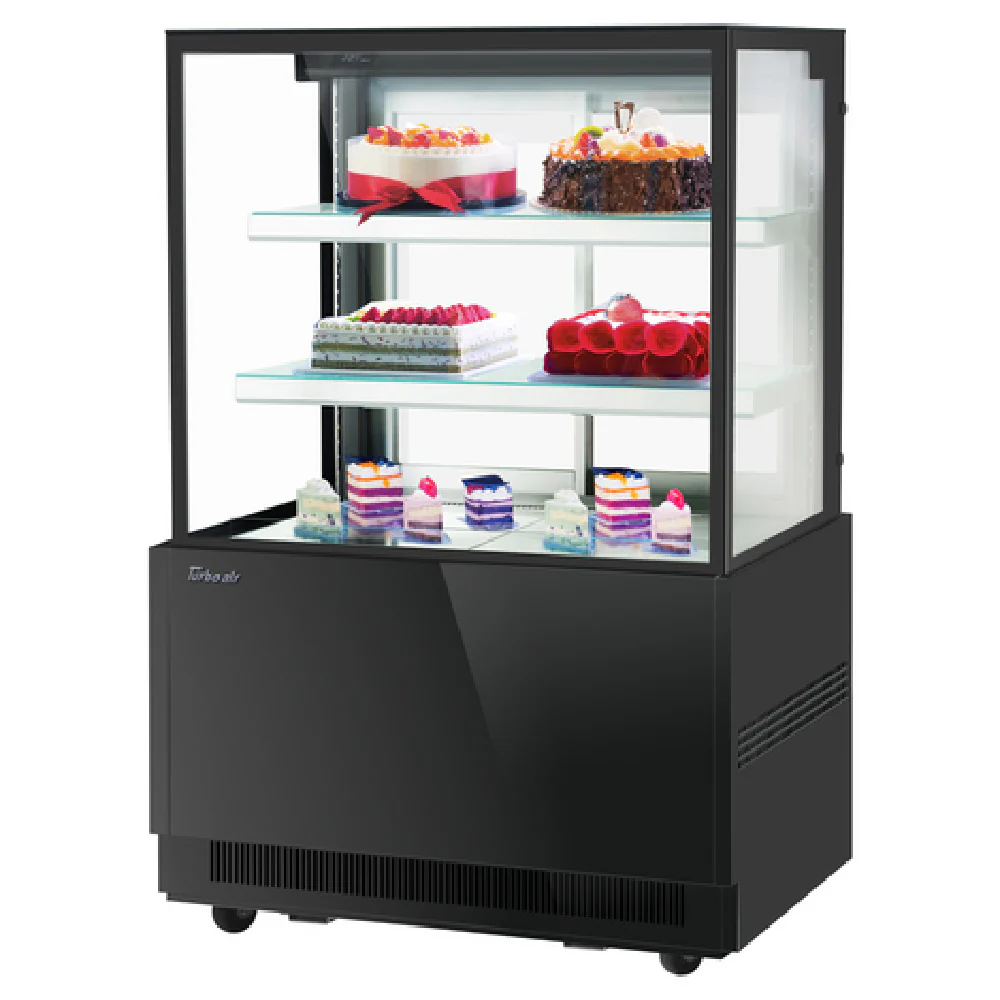 Turbo Air TBP36-54NN_WH 35-3/8 Inch Refrigerated Bakery Display Case 12.5 cu ft Stainless Steel and Tempered Glass