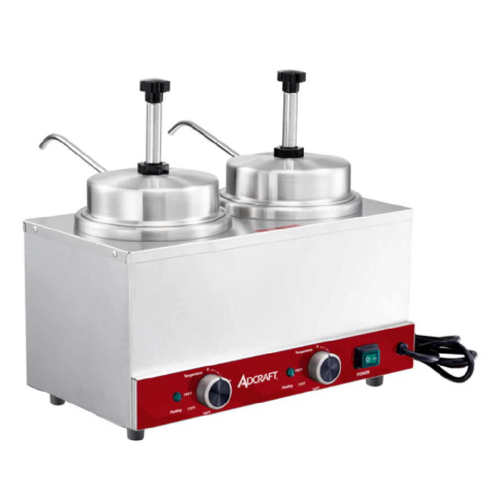 Admiral Craft NCW2P120 Adcraft Topping Warmer And Dispenser Double Pump 16.91