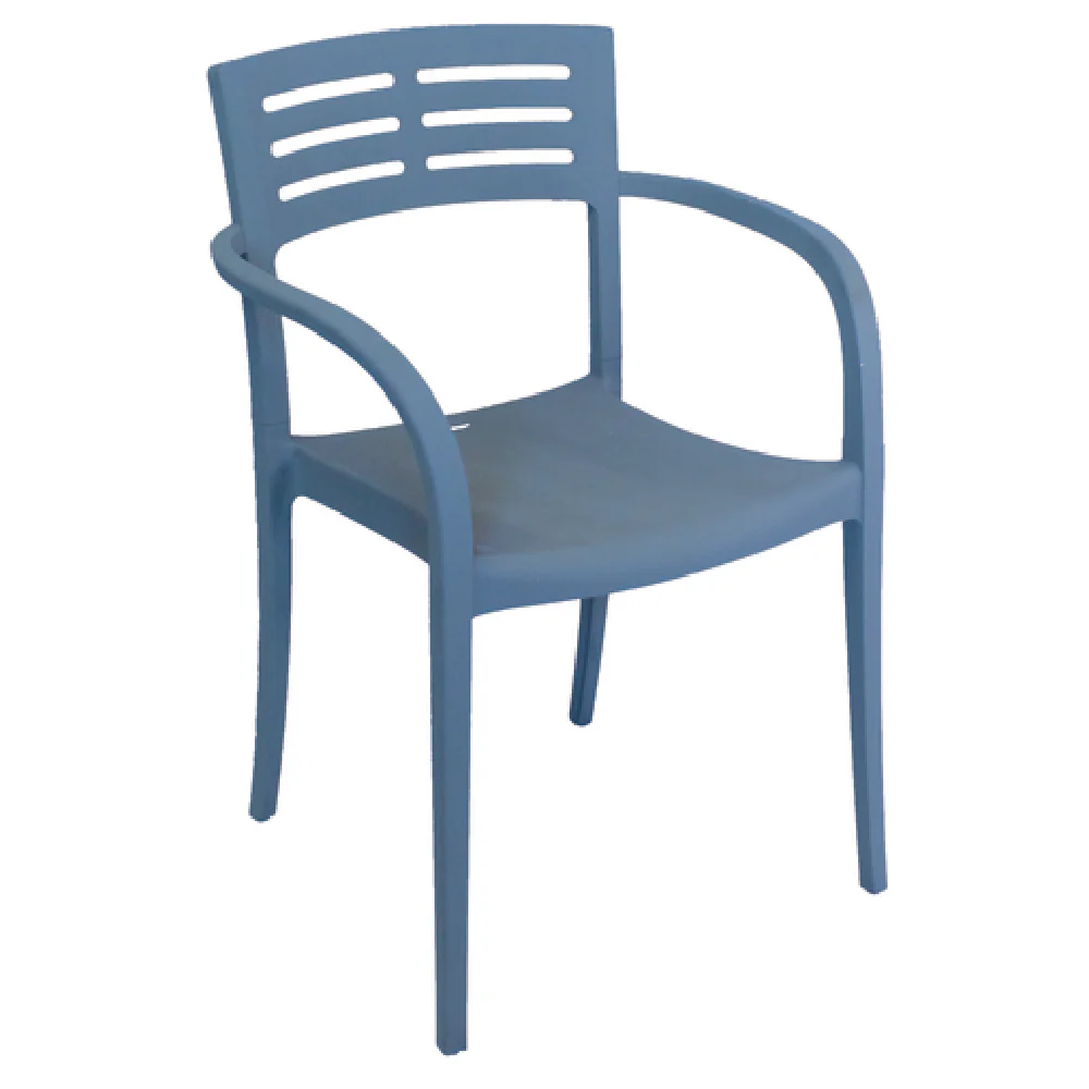 Grosfillex US336680 24 Inch Contoured Stacking Armchair Resin Denim Blue Grosfillex US336680 24 Inch Contoured Stacking Armchair Resin Denim Blue