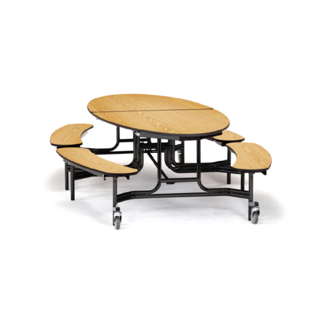 National Public Seating METB 45 Inch Mobile Cafeteria Table with Benches National Public Seating METB 45 Inch Mobile Cafeteria Table with Benches