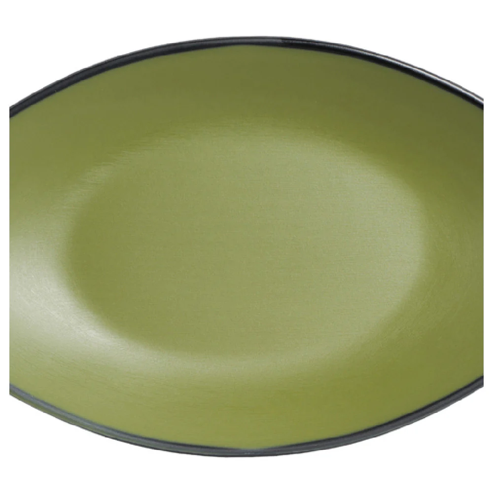 Steelite 7820JB021 9.75 Inch Oval Plate Melamine Baja Green - 2 Dozen Packs Steelite 7820JB021 9.75 Inch Oval Plate Melamine Baja Green - 2 Dozen Packs