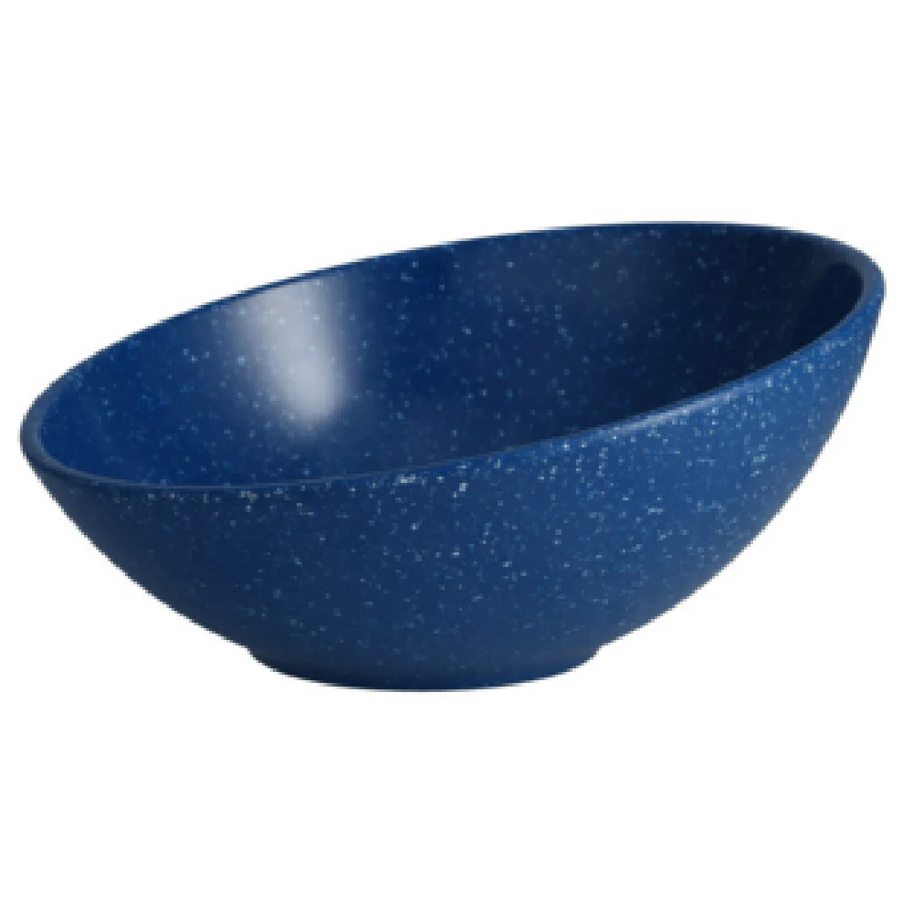 Fortessa DV.MD.AA5546BS 6.5 Inch 12 Oz Camp Tilt Bowl Blue Melamine Dishwasher Safe