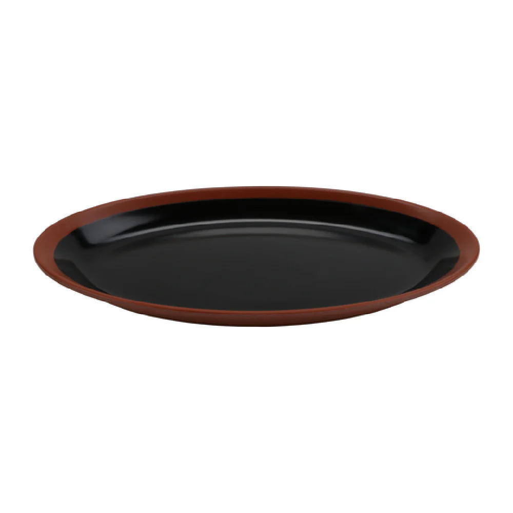 GET Enterprises BAL109 12 Inch Platter Oval Dishwasher Safe Two Tone Melamine