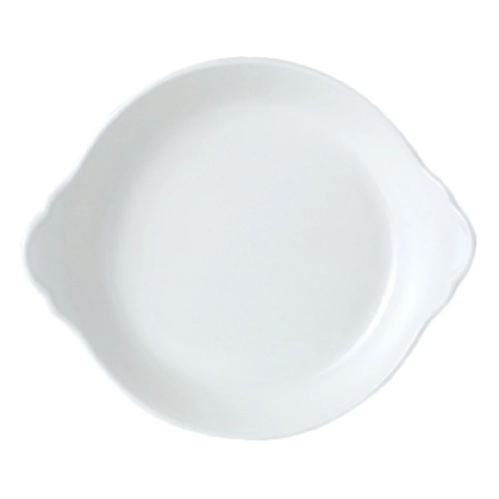 Steelite 11010317 8.5 Inch Round Alumina Vitrified Au Gratin Dish with Durable Finish