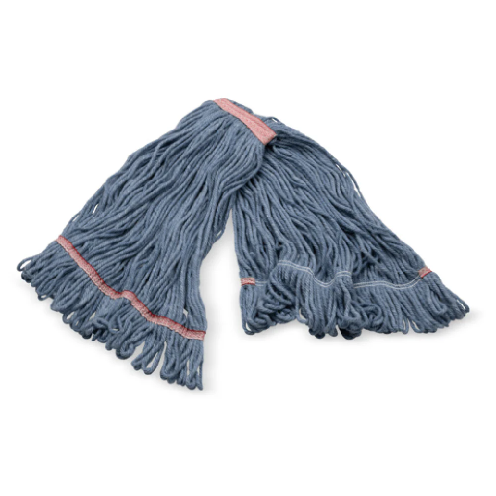Carlisle 369325M14 Large Loop-End Wet Mop Head with Antimicrobial Properties Blue Cotton Synthetic