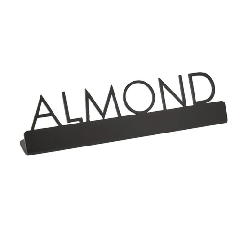 American Metalcraft SBA5 Sign 3/4 Inch Black Almond Stainless Steel