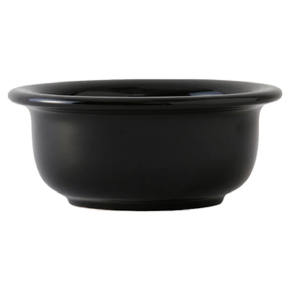 Tuxton BBB-1409 14 Oz. Round Pot Pie Dish Black China Dishwasher Safe