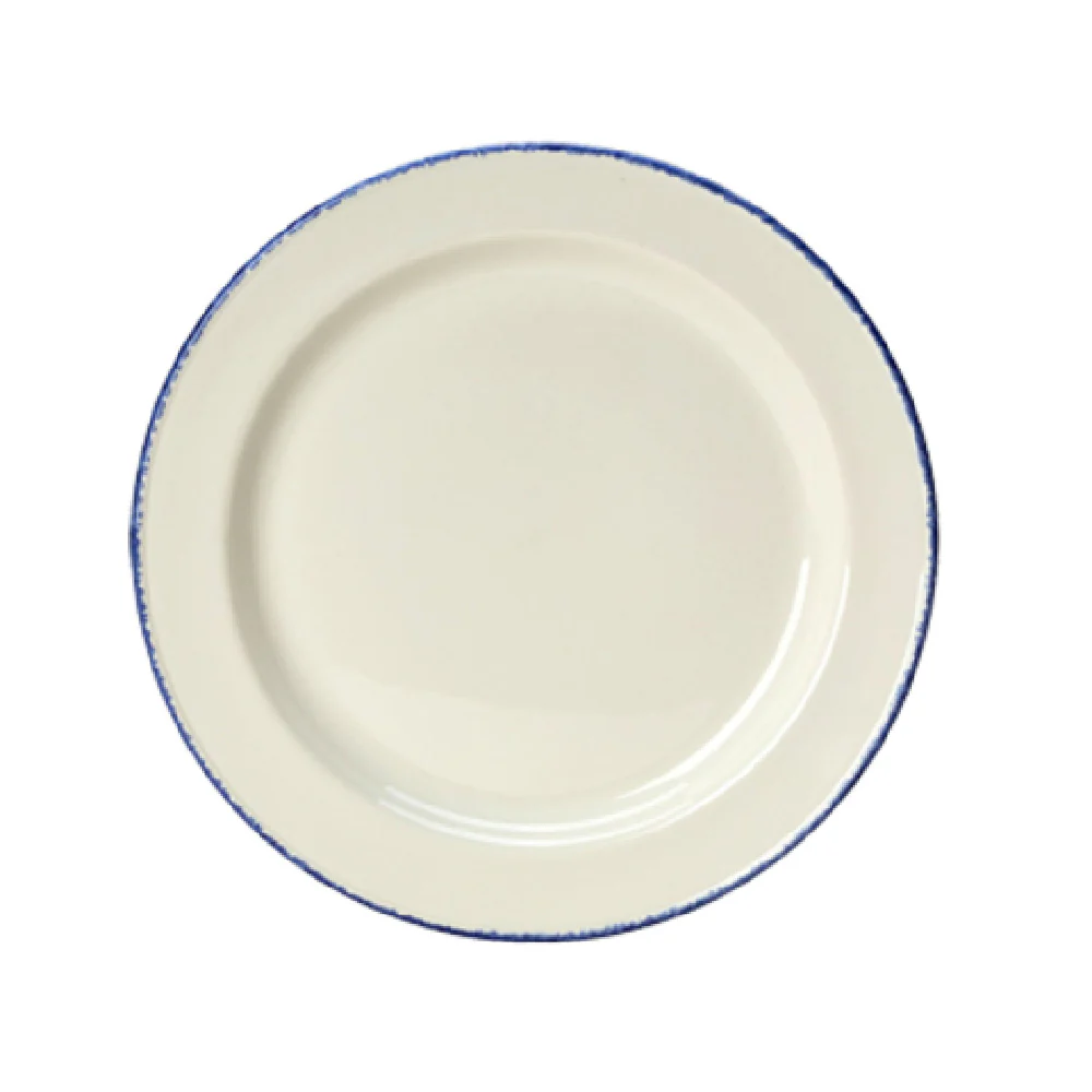 Steelite 17100214 6.25 Inch Slimline Plate Blue Dapples China - 3 Dozen Packs