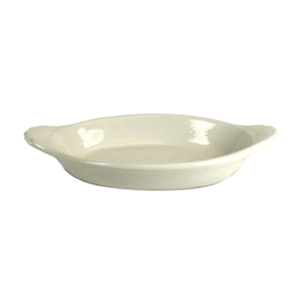 International Tableware WRO-8-AW 8 Oz Welsh Rarebit Dish Oval Two-tone with Handles