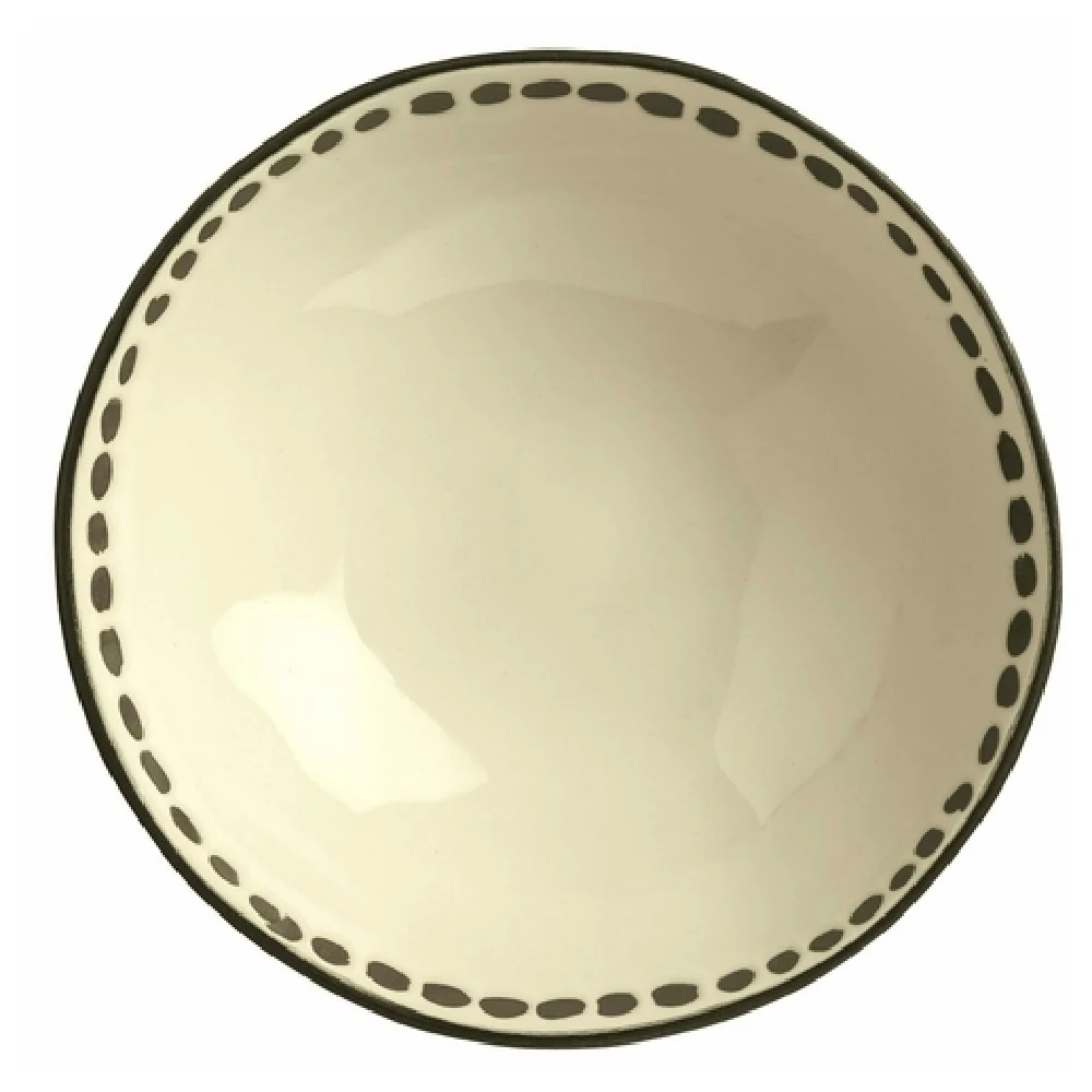 Libbey DULCET-3C 14 Oz Soup Bowl Round Cream with Dots Ceramic