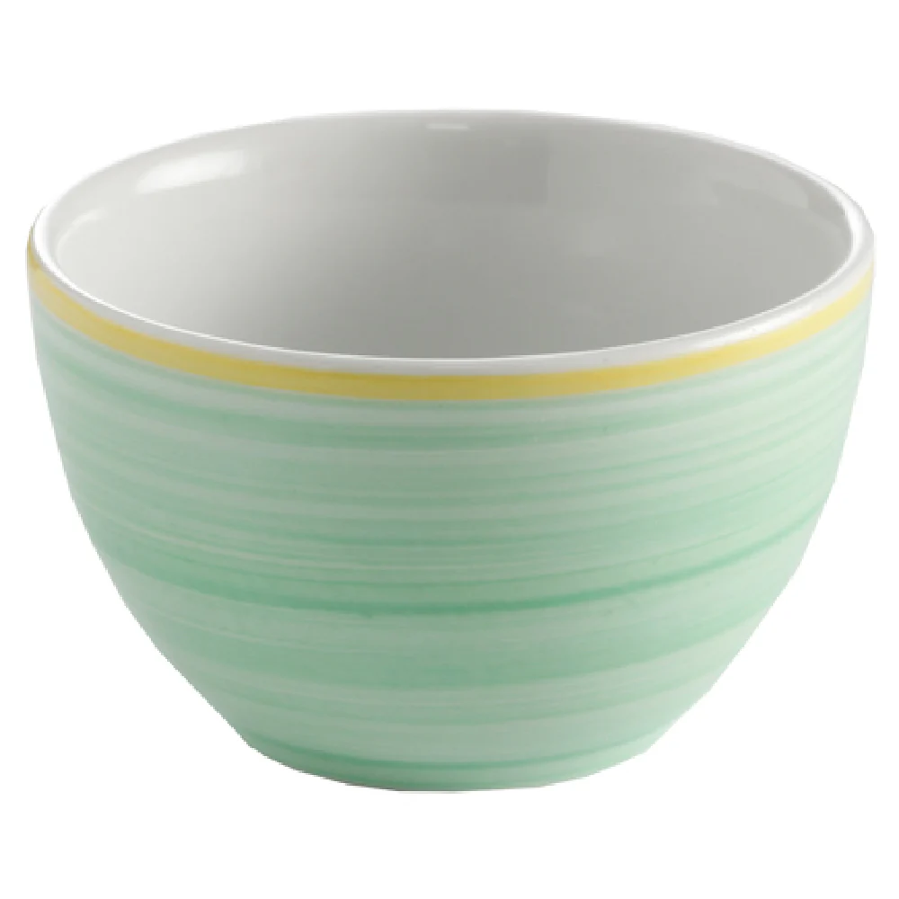 GET Enterprises PA1603904524 8-4/5 Oz Bouillon Cup Porcelain Yellow Edge GET Enterprises PA1603904524 8-4/5 Oz Bouillon Cup Porcelain Yellow Edge