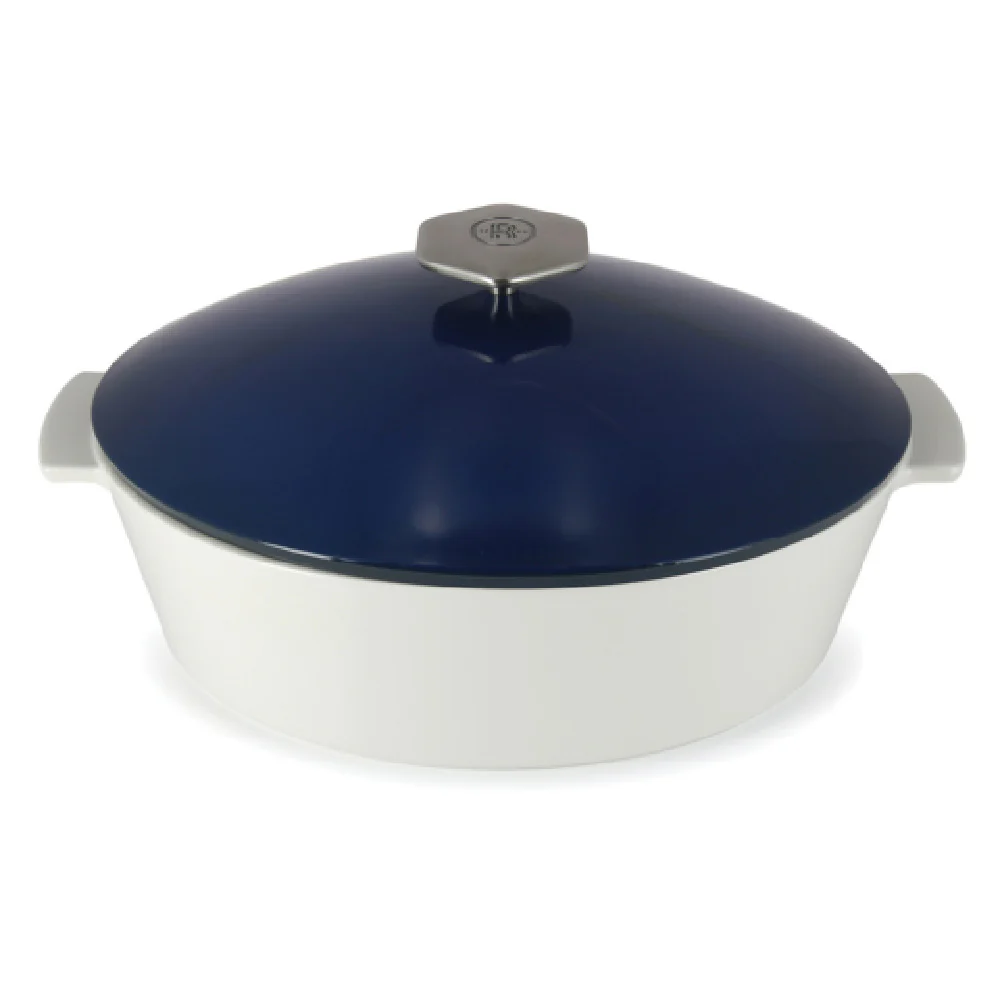 Revol 649870 12 Inch Oval Cocotte 118 Oz Safe for Oven Porcelain Blue Revol 649870 12 Inch Oval Cocotte 118 Oz Safe for Oven Porcelain Blue