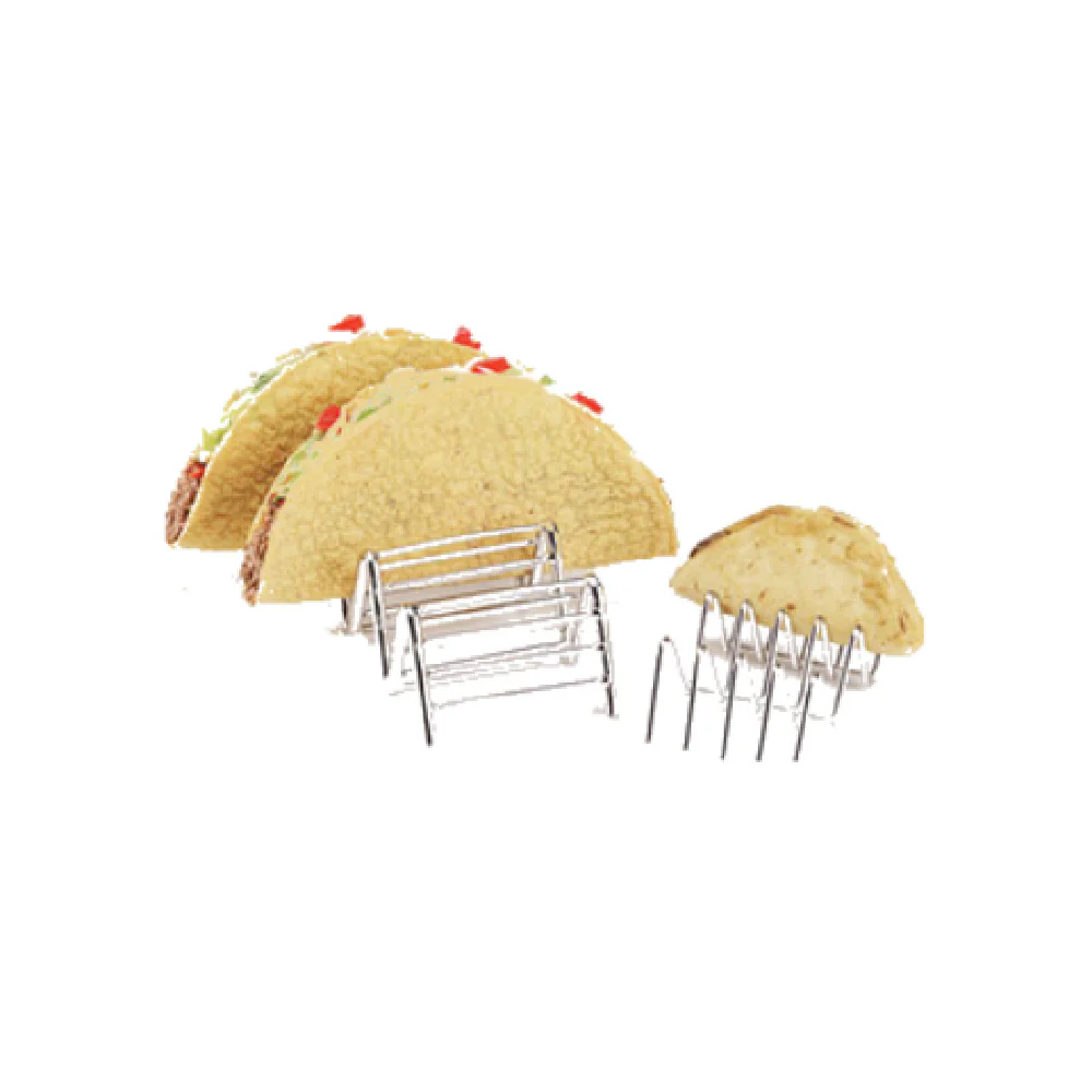 GET Enterprises 4-81858 6 Inch Taco Holder Holds 3 to 4 Tacos Stainless Steel