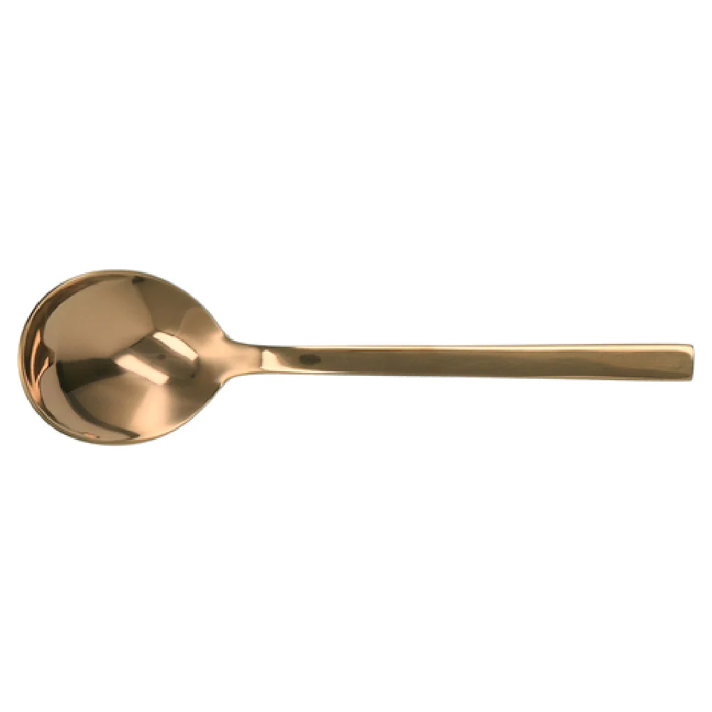 Steelite WLRG0912 7 Inch Bouillon Spoon Rose Gold PVD Coated 18/10 Stainless Steel Steelite WLRG0912 7 Inch Bouillon Spoon Rose Gold PVD Coated 18/10 Stainless Steel