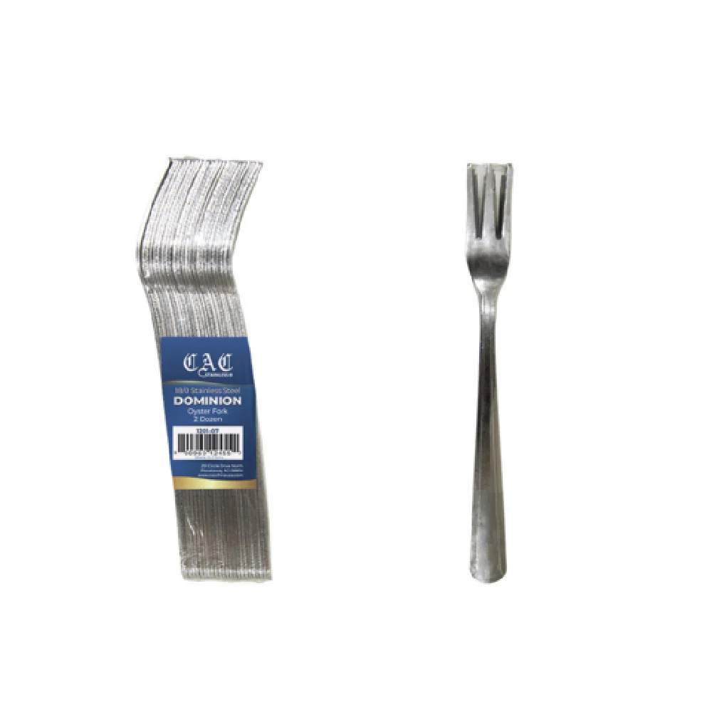 CAC China 1201-07 5 5/8 Inch Oyster Fork Medium Weight 18/0 Stainless Steel 24 Packs