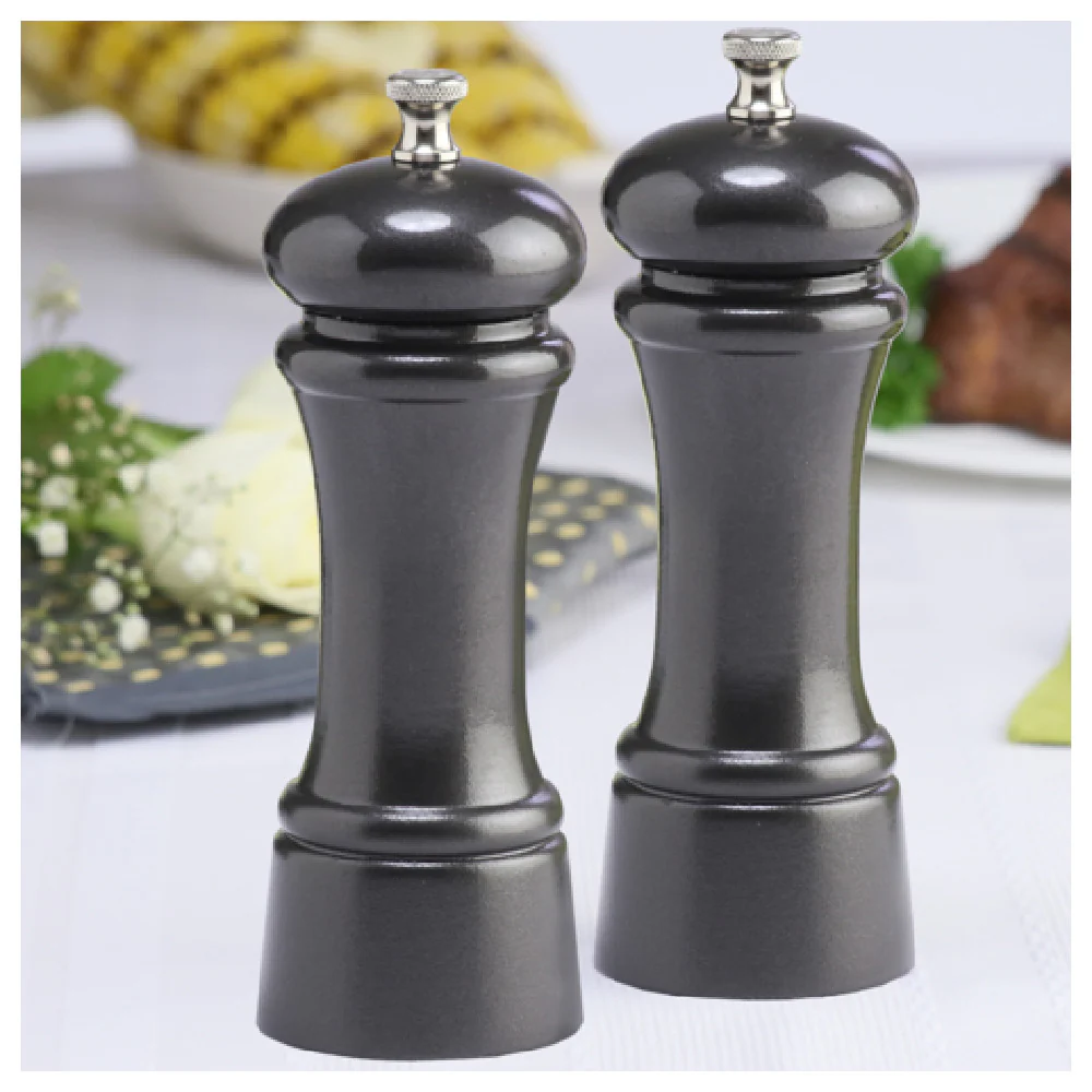 Chef Specialties 06602 Mill Set Gunmetal Metallic Manual Operation Ceramic and Stainless Steel Chef Specialties 06602 Mill Set Gunmetal Metallic Manual Operation Ceramic and Stainless Steel
