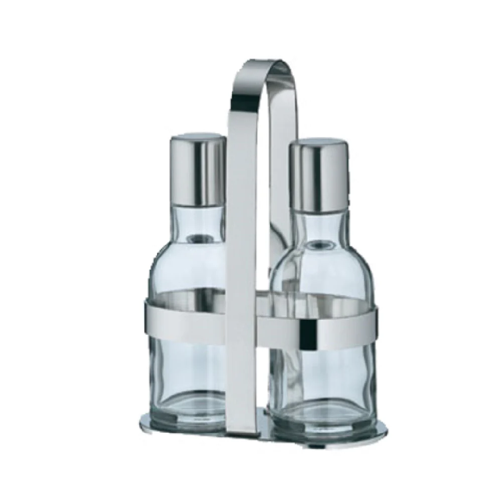 BauscherHepp 06.1905.6040 Oil/Vinegar Set Glass Jar Stainless Steel Top