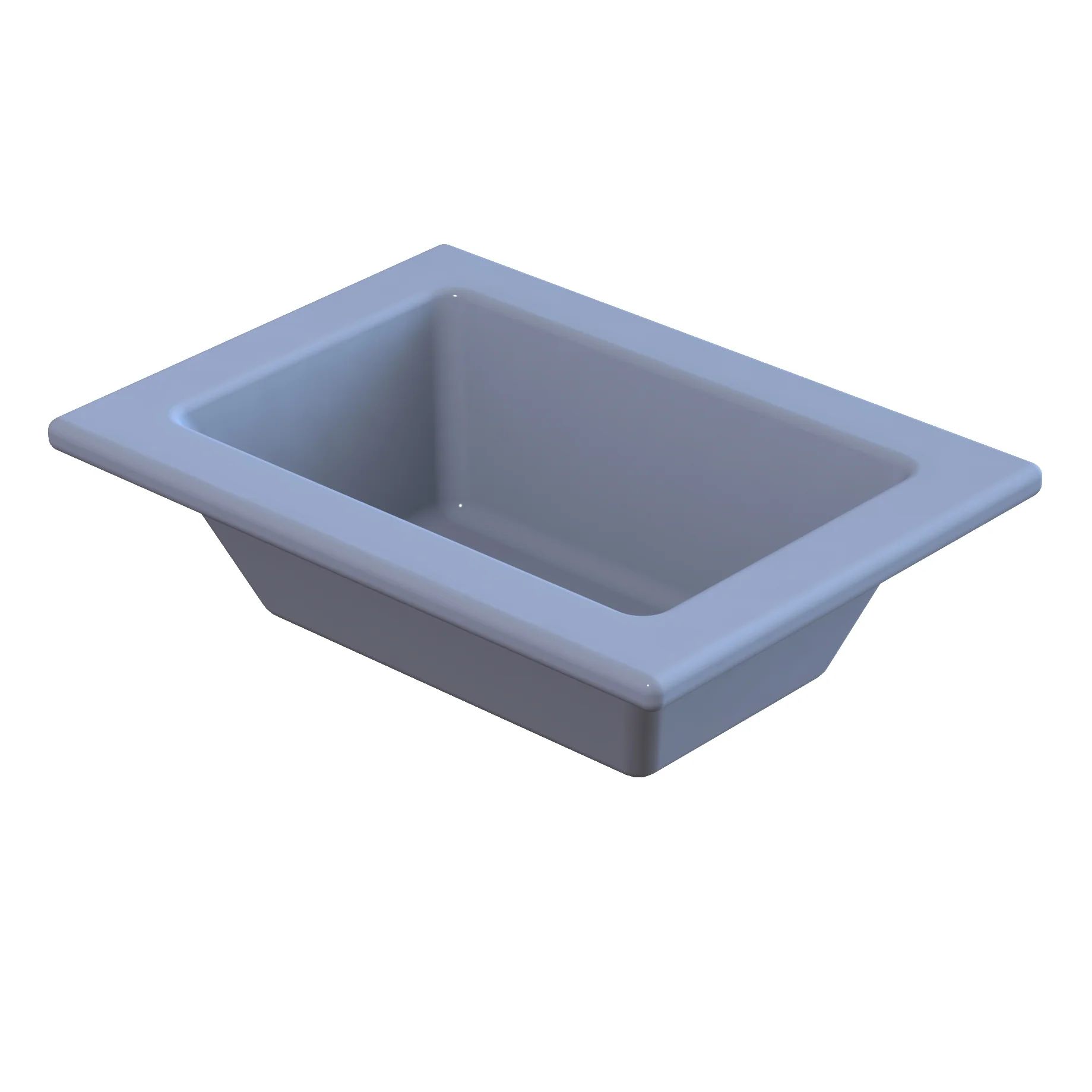 Tablecraft CW1796PB 5 Inch Aurora Food Pan Aluminum Cold Holding Extra Small 10 Oz Pigeon Blue