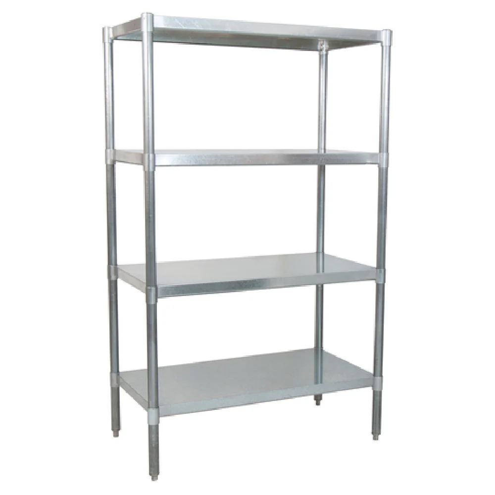 BK Resources SSU6-3124 31 Inch Dry Storage Shelving Unit with Adjustable Shelves Stainless Steel
