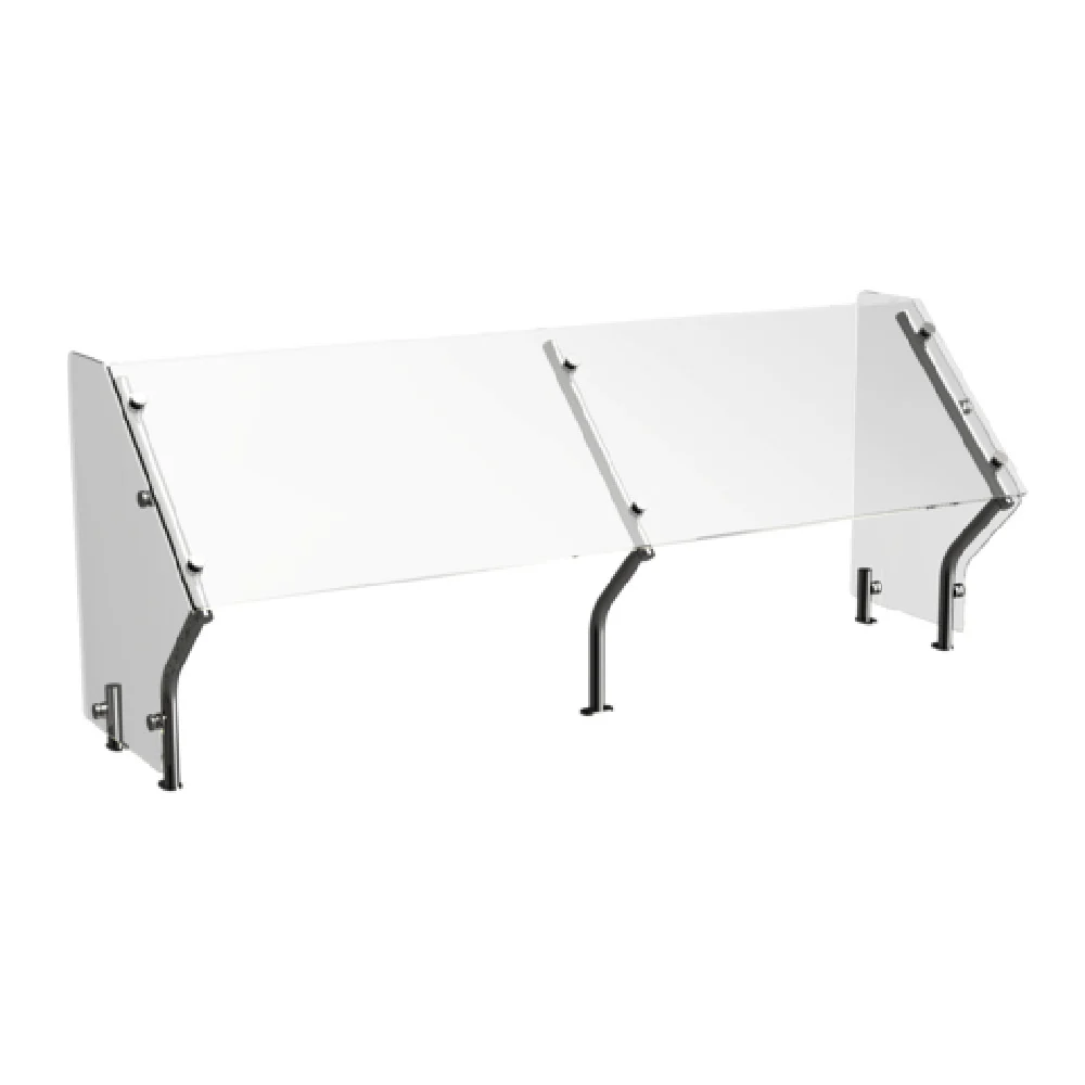 Atlas Metal CSG-1I 23-7/8 Inch Custom Sneeze Guard Single-sided with Tempered Glass Atlas Metal CSG-1I 23-7/8 Inch Custom Sneeze Guard Single-sided with Tempered Glass