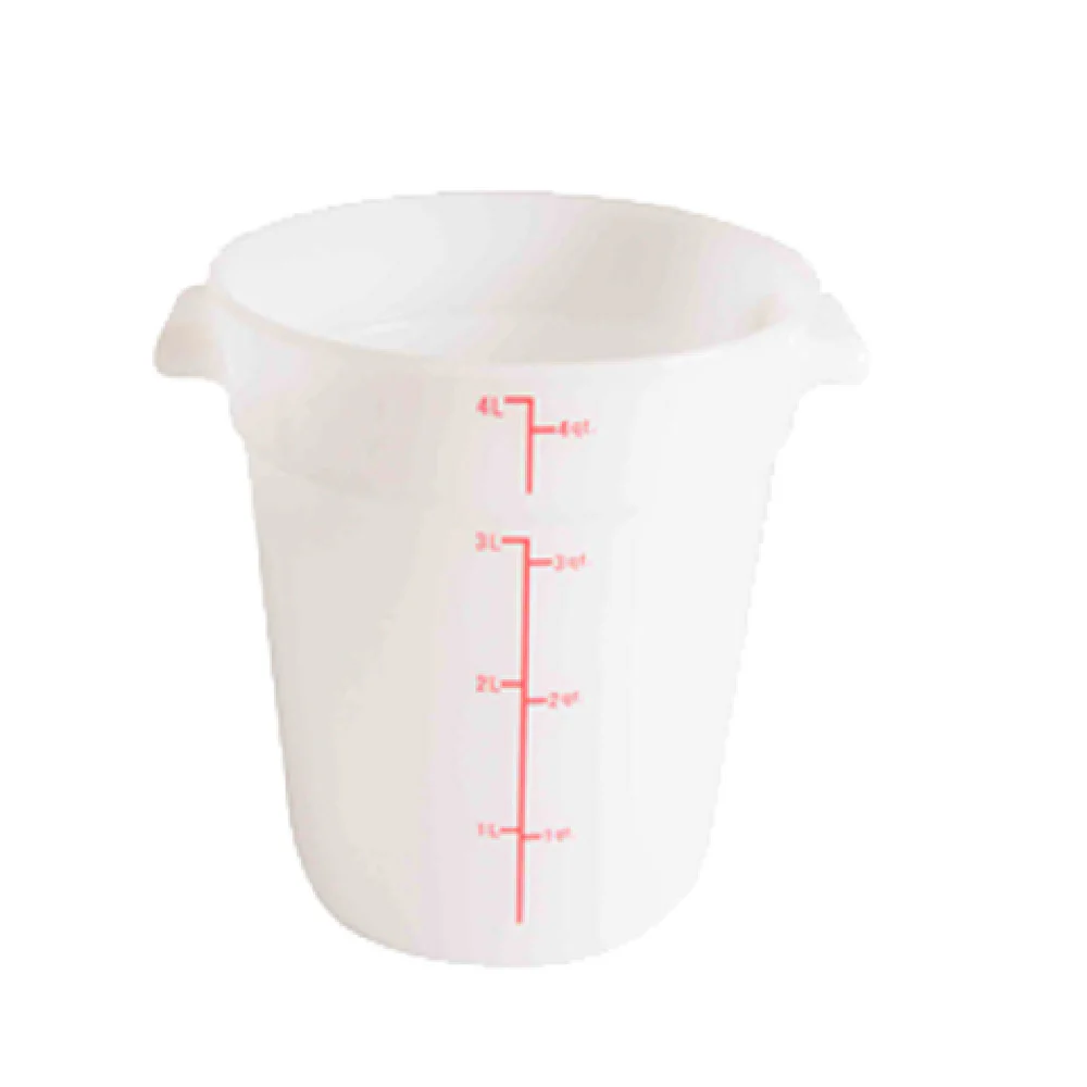 Thunder Group PLRFT304PP 4 Quart Round Food Storage Container Polypropylene White