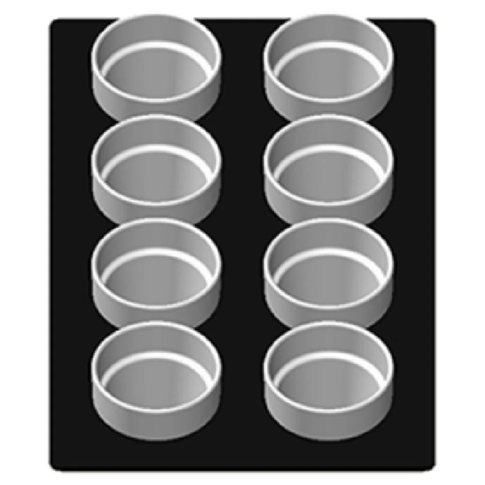 Tablecraft CW5068SBL 12-7/8 Inch Cold Food Template Single Well Aluminum Sky Blue Finish
