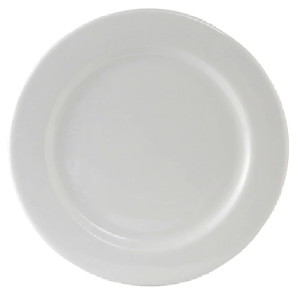Tuxton ALA-074 7-1/2 Inch Round Plate Rolled Edge Porcelain White Tuxton ALA-074 7-1/2 Inch Round Plate Rolled Edge Porcelain White