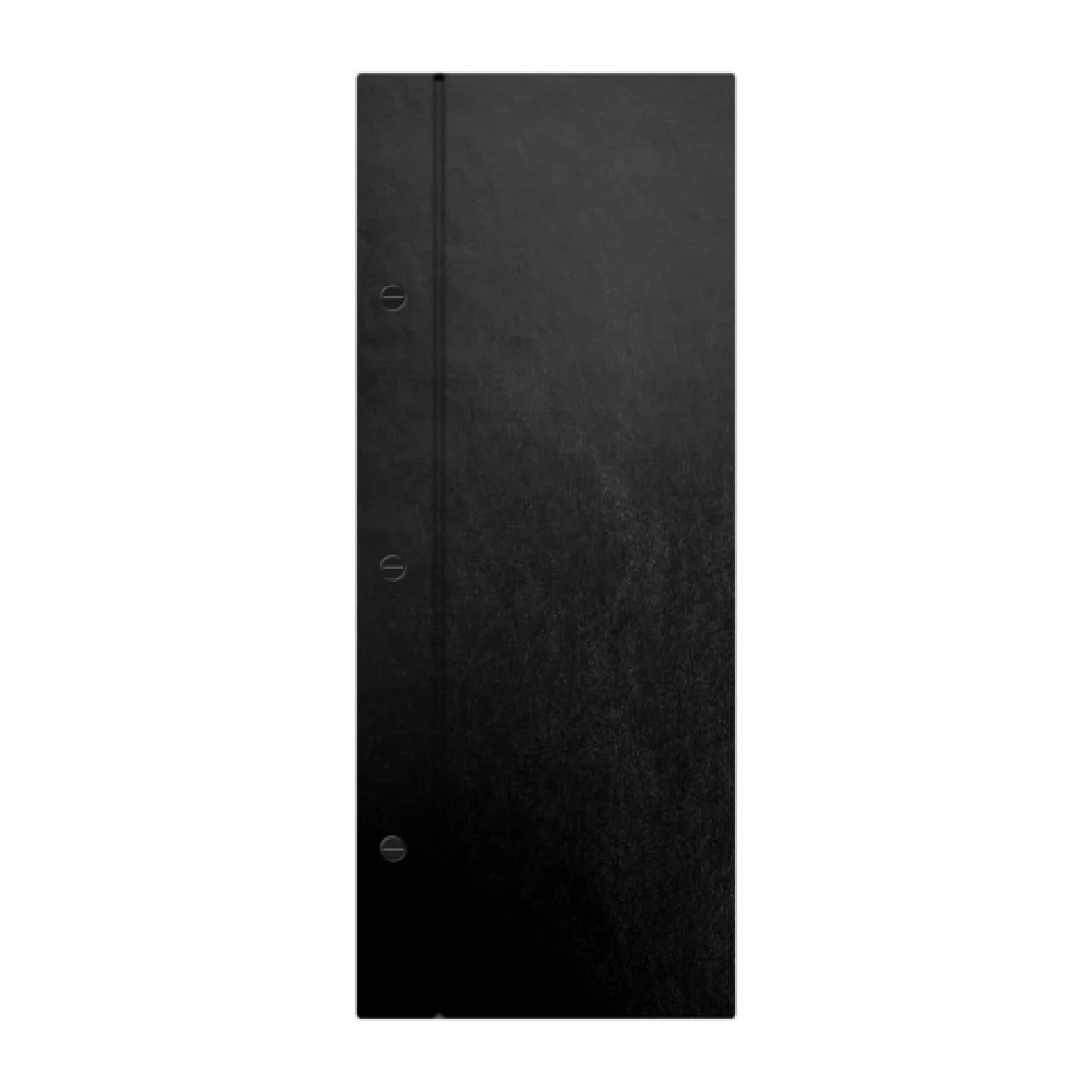 Risch CMBFF-OM 4.25X14 Menu Cover Faux-leather Black Smooth-grained 12 Packs