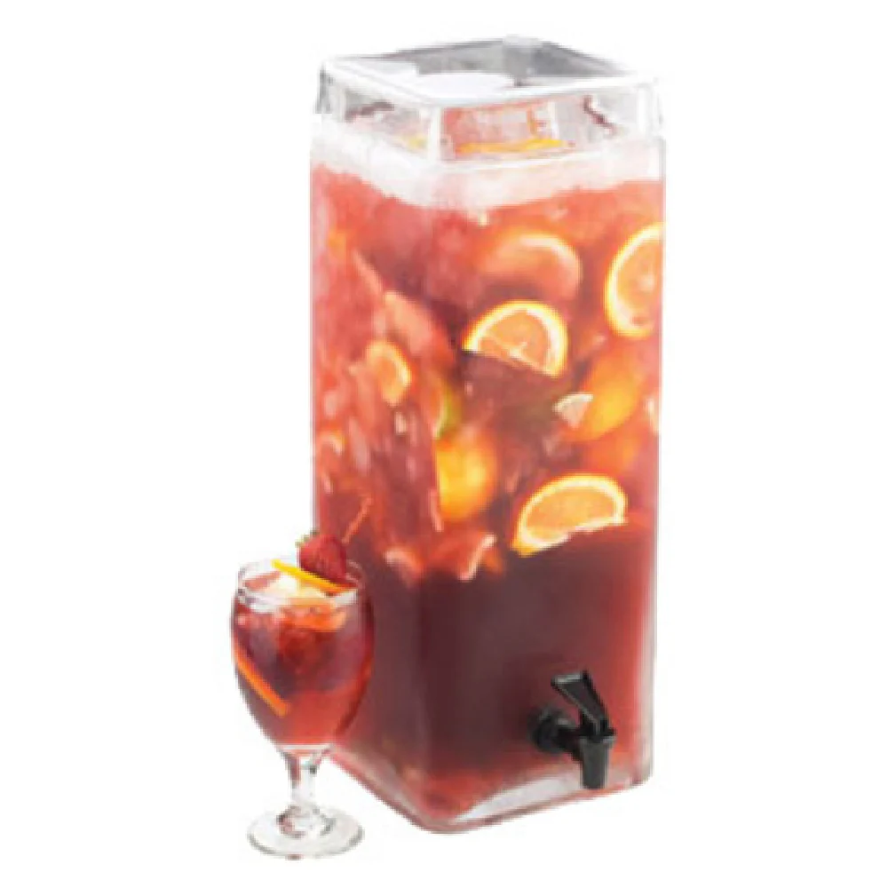 Cal Mil 1733-3 8 Inch BPA Free Glass Infusion Dispenser with Lid