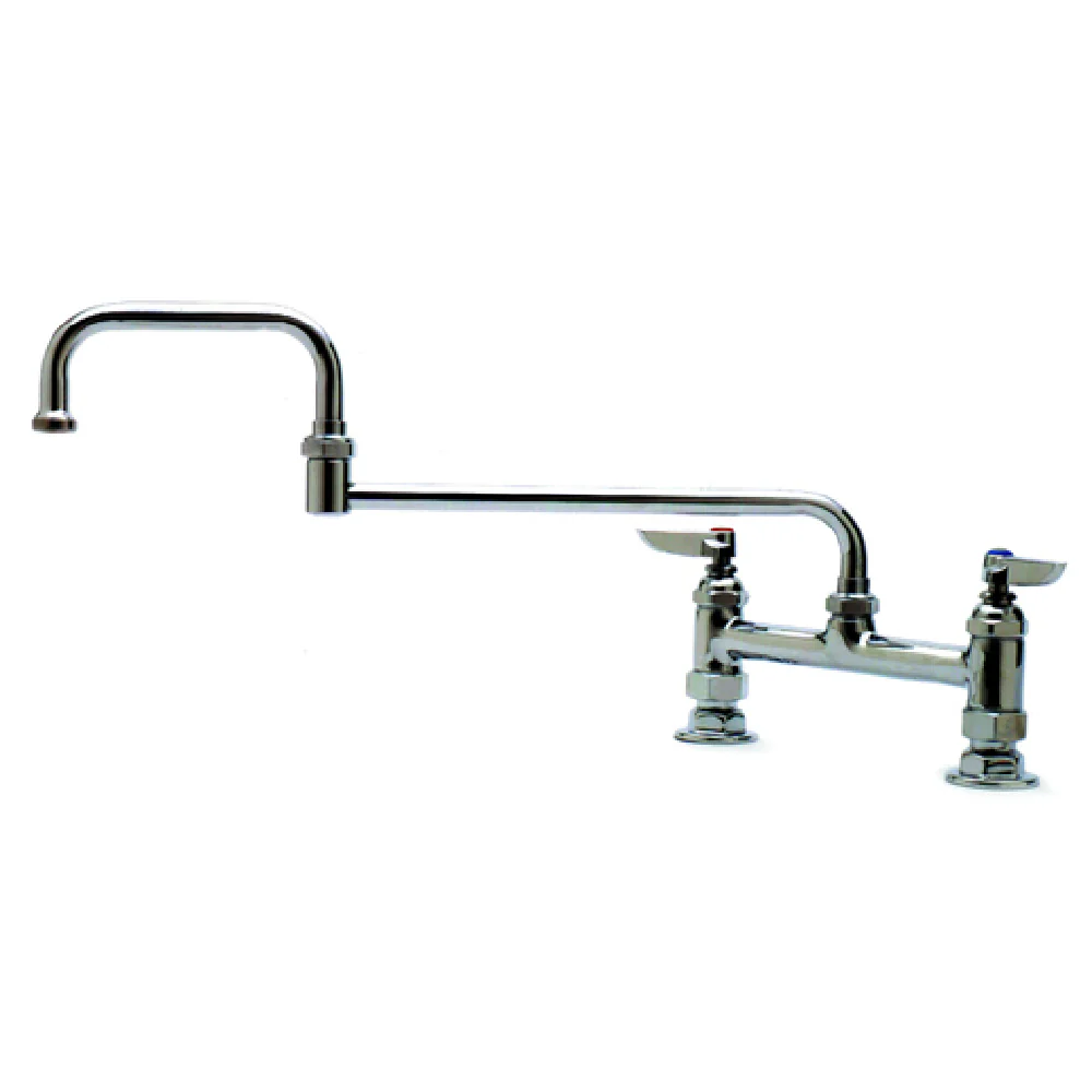T&S Brass B-0247 12 Inch Mixing Faucet Extended Nozzle Deck Mount Low Lead ADA Compliant