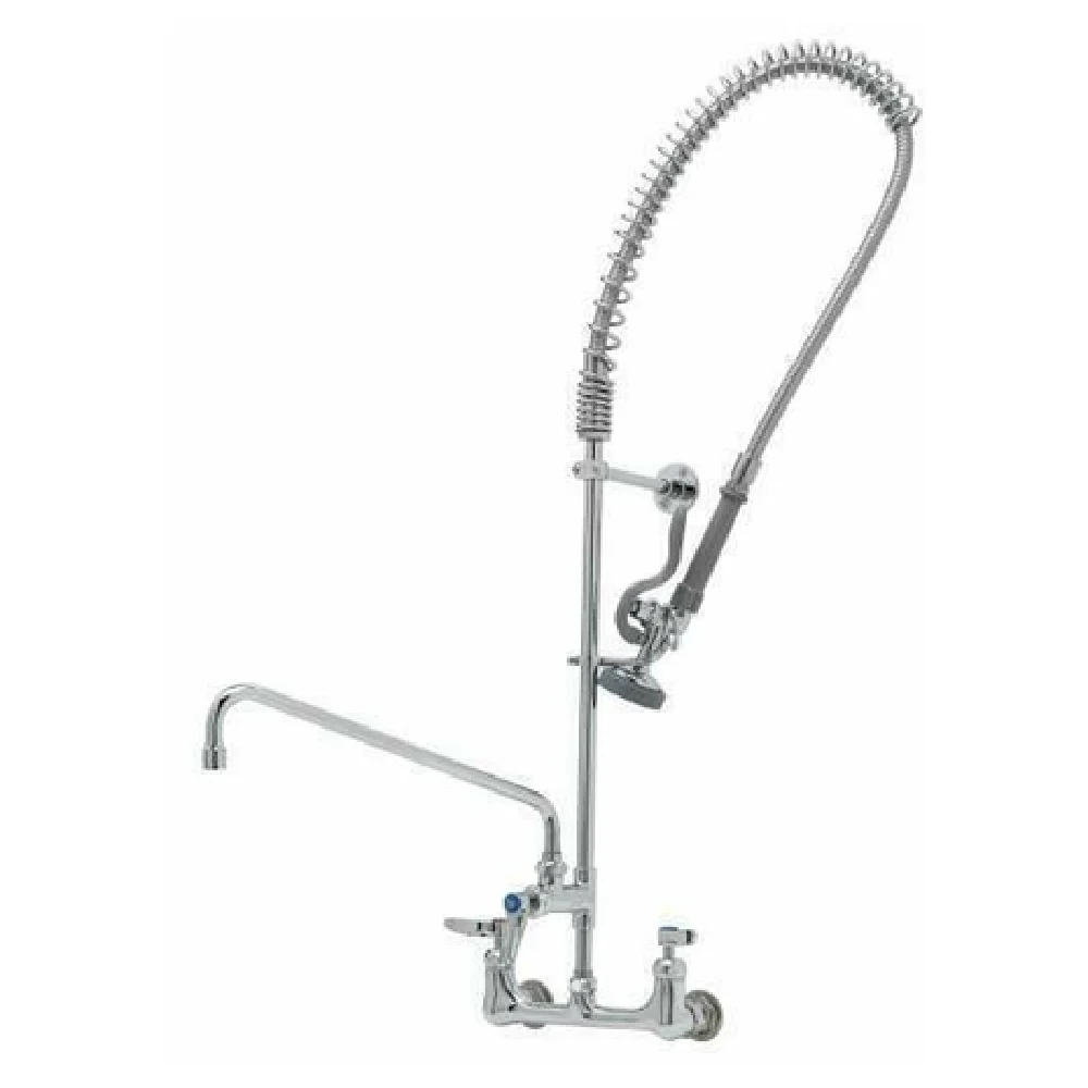 T&S Brass B-0133-14-CR-B 14 Inch Swivel Nozzle Pre-Rinse Faucet Assembly Stainless Steel