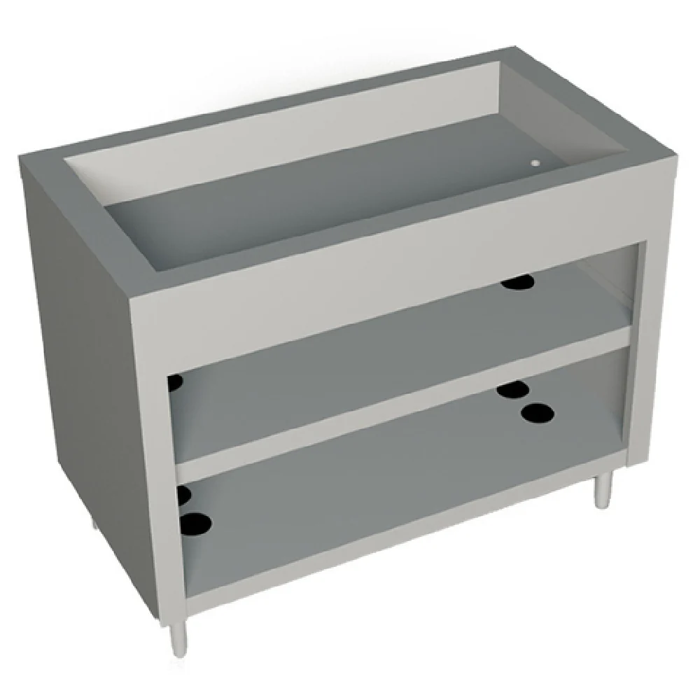 Duke 313-25PG_217152 46 Inch Commercial Ice Pan Unit with Stainless Steel Top
