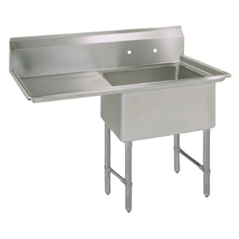 BK Resources BKS-1-1620-12-18LS 36 Inch Sink with Left 18 Inch Drainboard