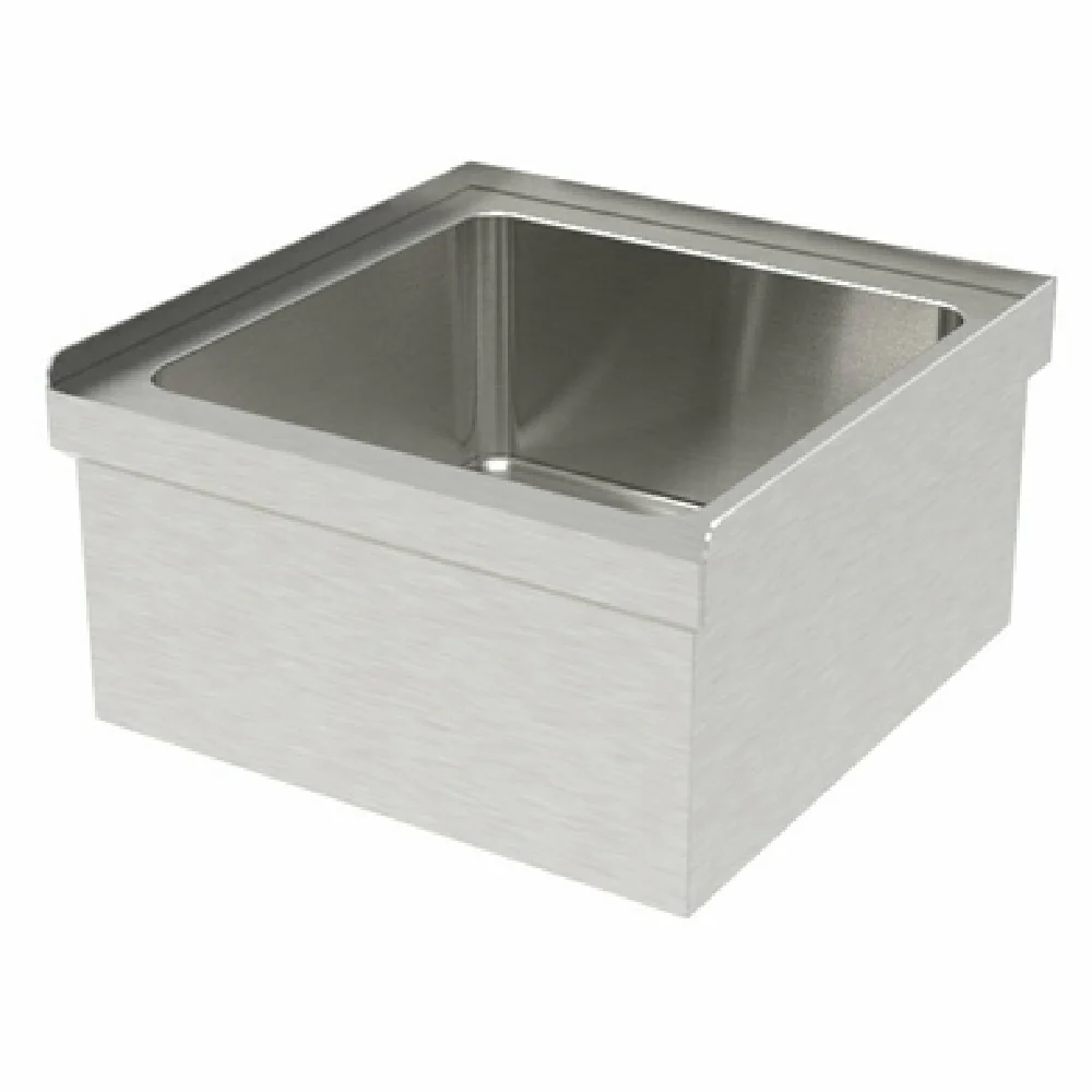 GSW USA SE2424FM-UP 24 Inch Mop Sink Floor Mount With 1 Inch Upturn Stainless Steel