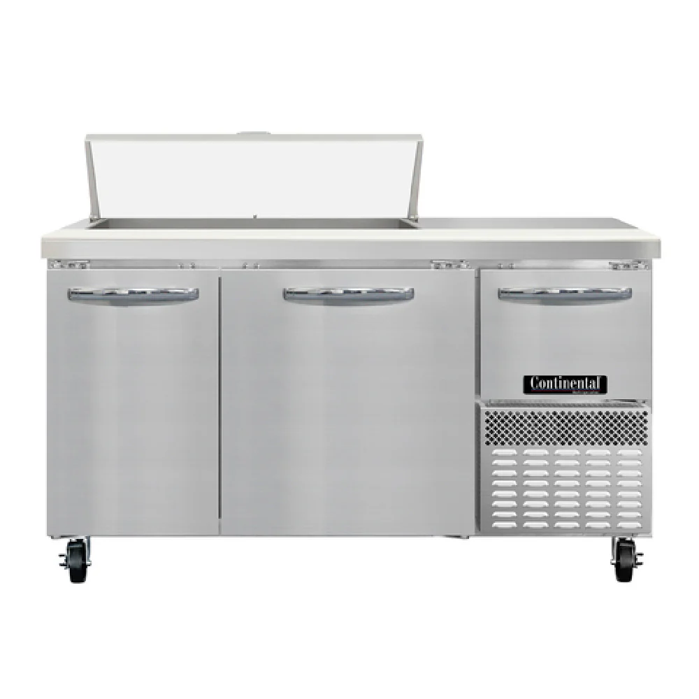 Continental Refrigerator RA60N10 60 Inch Refrigerated Base Sandwich Unit and Stainless Steel with 10 Pans Continental Refrigerator RA60N10 60 Inch Refrigerated Base Sandwich Unit and Stainless Steel with 10 Pans