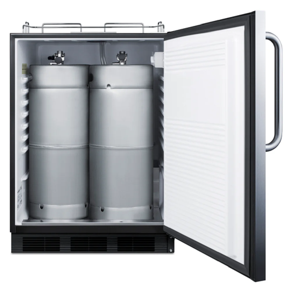 Summit SBC54OSBIADANK 24 Inch Outdoor Kegerator ADA Compliant 5.5 Cu Ft Stainless Steel