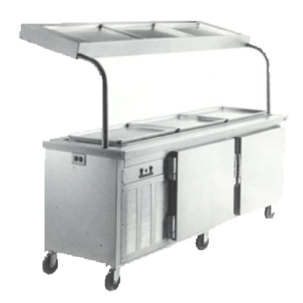 Caddy RF-525 88 Inch Stainless Steel Cold Food Serving Counter with 2 Levels
