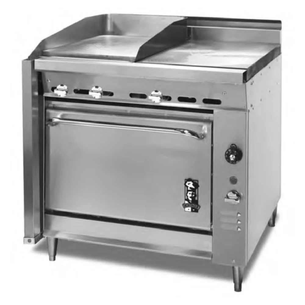 Montague Company V136-12E 36 Inch gas Range with 18 Inch Griddle and Oven 110000 BTU
